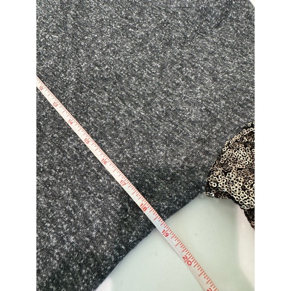 Entro Sequin‎ Long-Sleeve Light Sweater Grey Size Medium - Picture 7 of 8